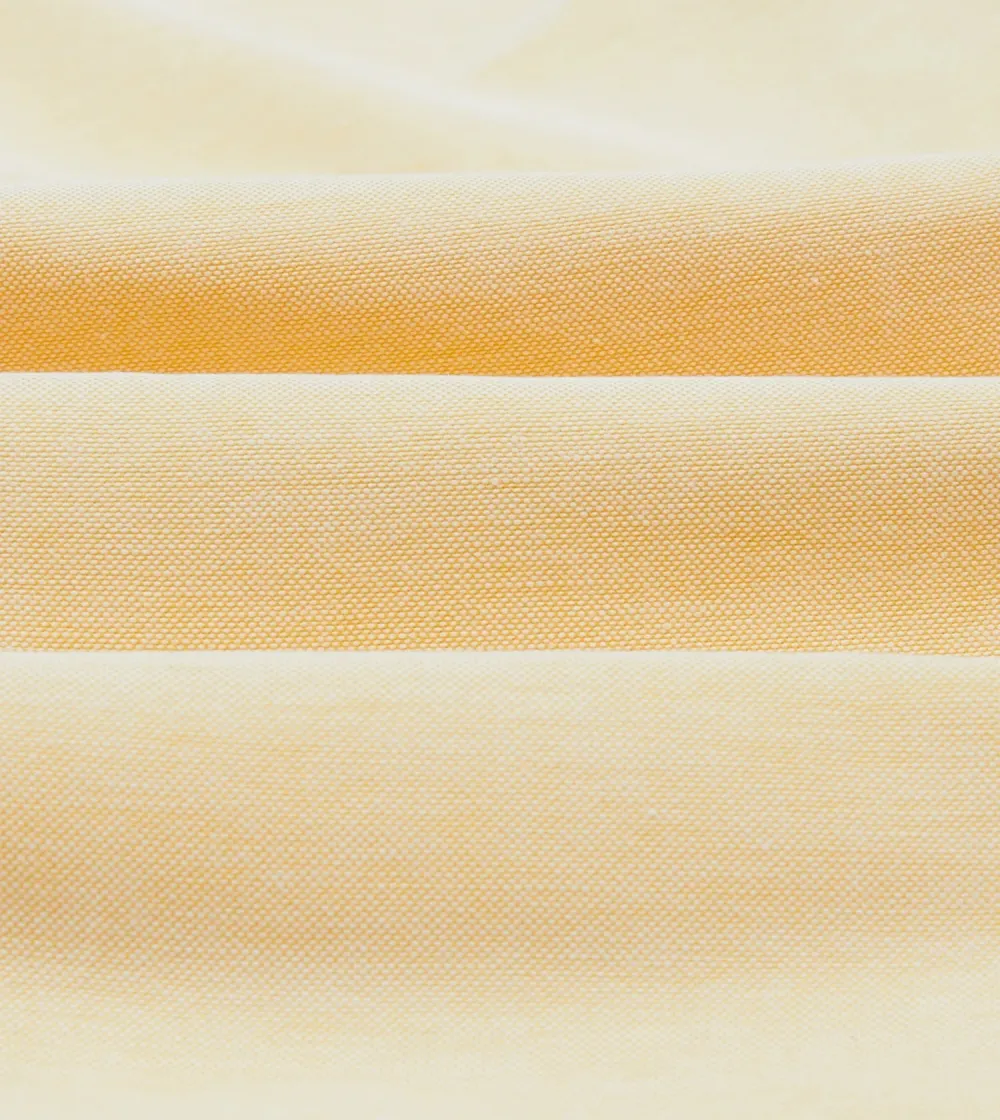 Yellow Button Front Cotton Oxford Cloth Button-Down Shirt