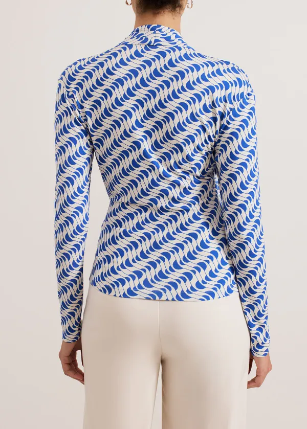 Fashion Abstract Geometric Print Ladies Top