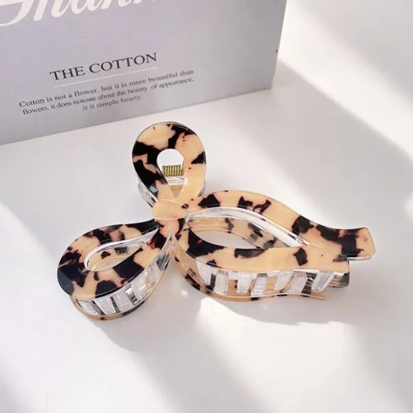 Leopard Bow Hair Claw Clip