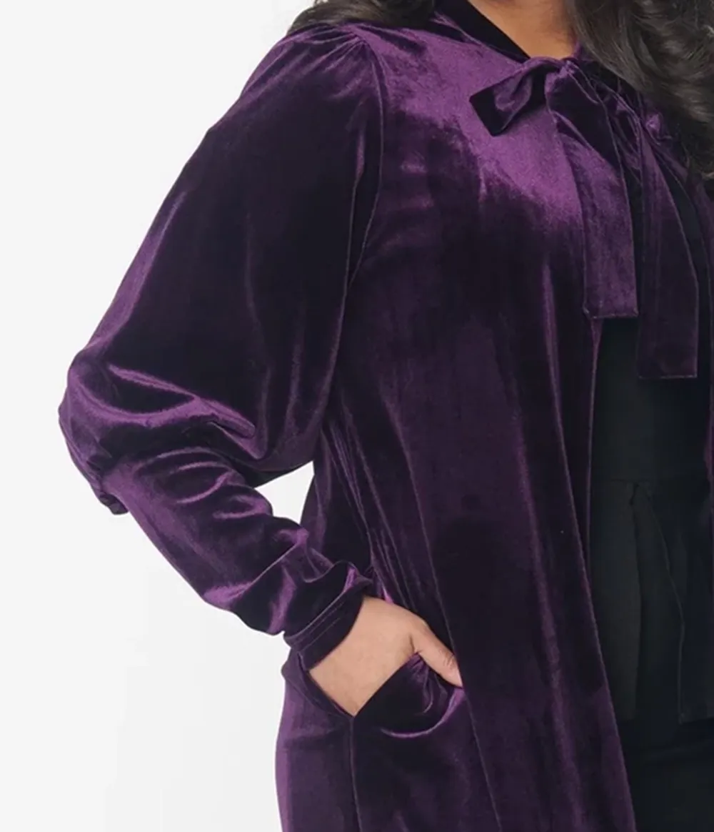 Purple Velvet Leota Duster