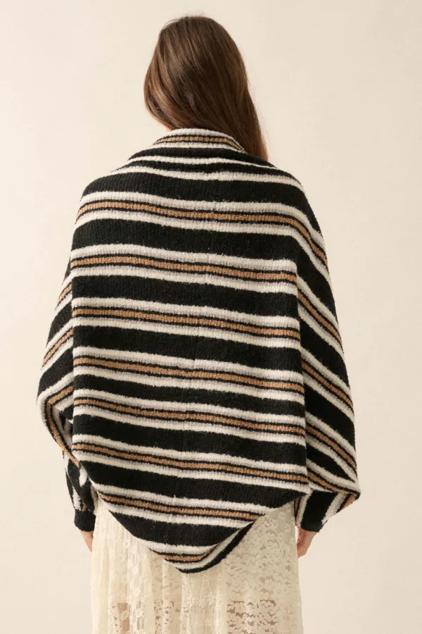 Hold the Line Striped Dolman Shrug Cardigan