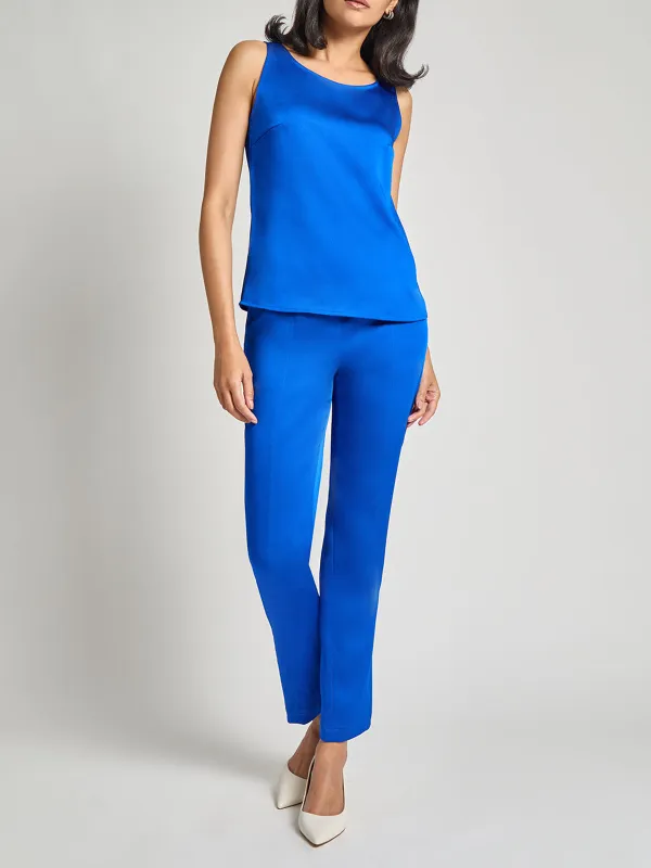 Solid Color Crepe Vest