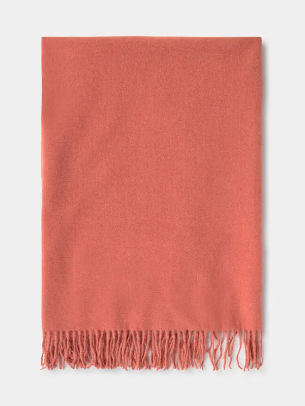 Dark Makeup Fringed Scarf