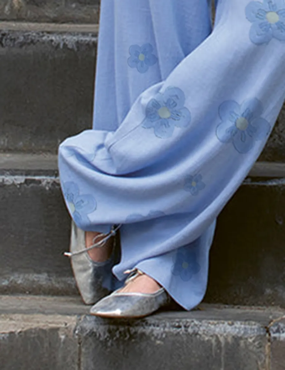 Blue Relaxed Tailored Trousers