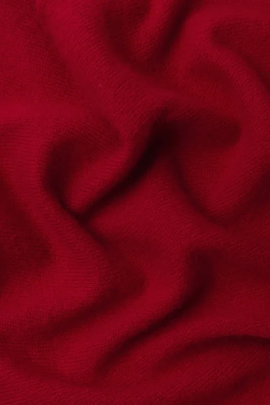 Red Cashmere Triangle Scarf