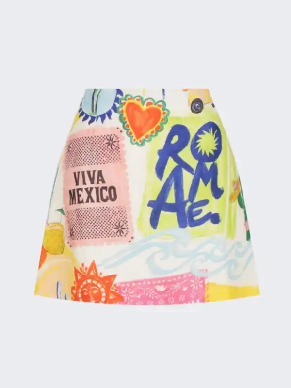 Soft Button Front Printed Detail Coordinated Set
