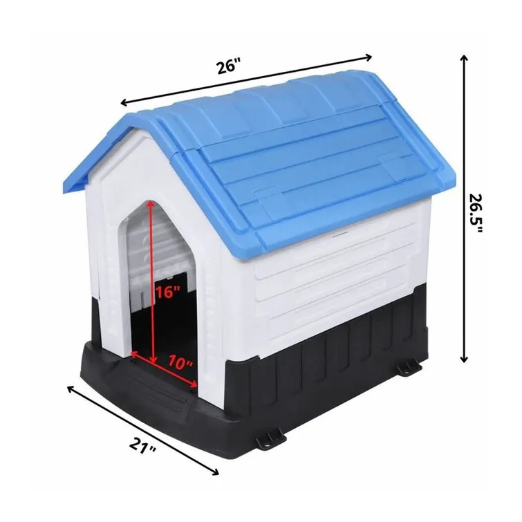 Heino Outdoor Plastic Dog House Up To 30Lb Pet Puppy