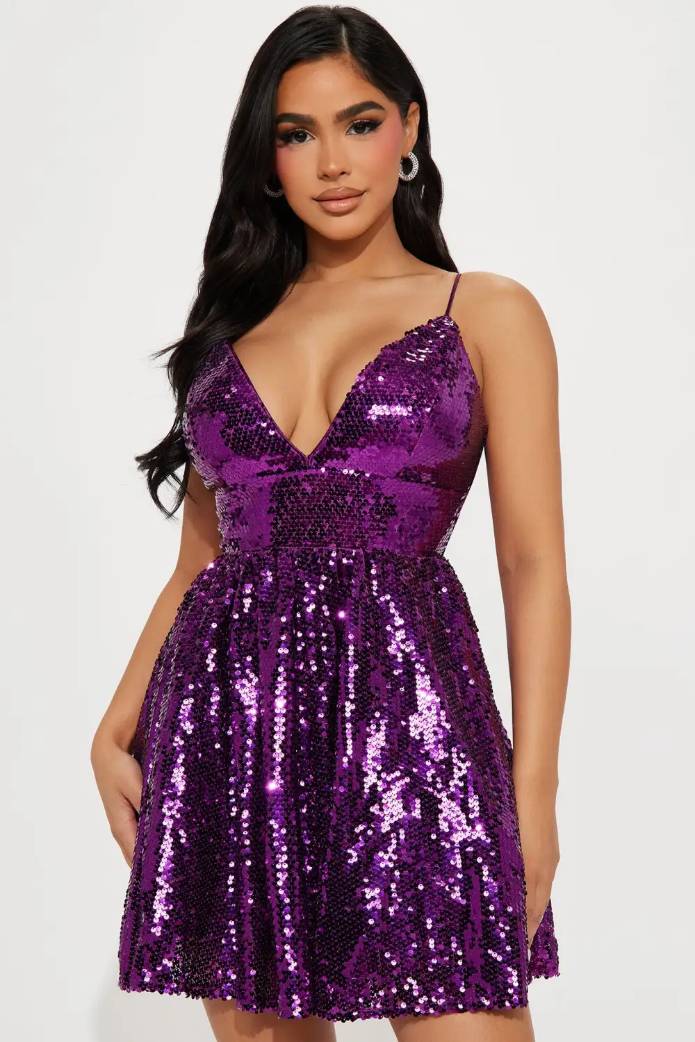 Selene Sequin Mini Dress - Magenta