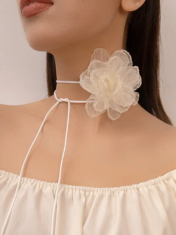 Floral Gauze Dainty Necklace