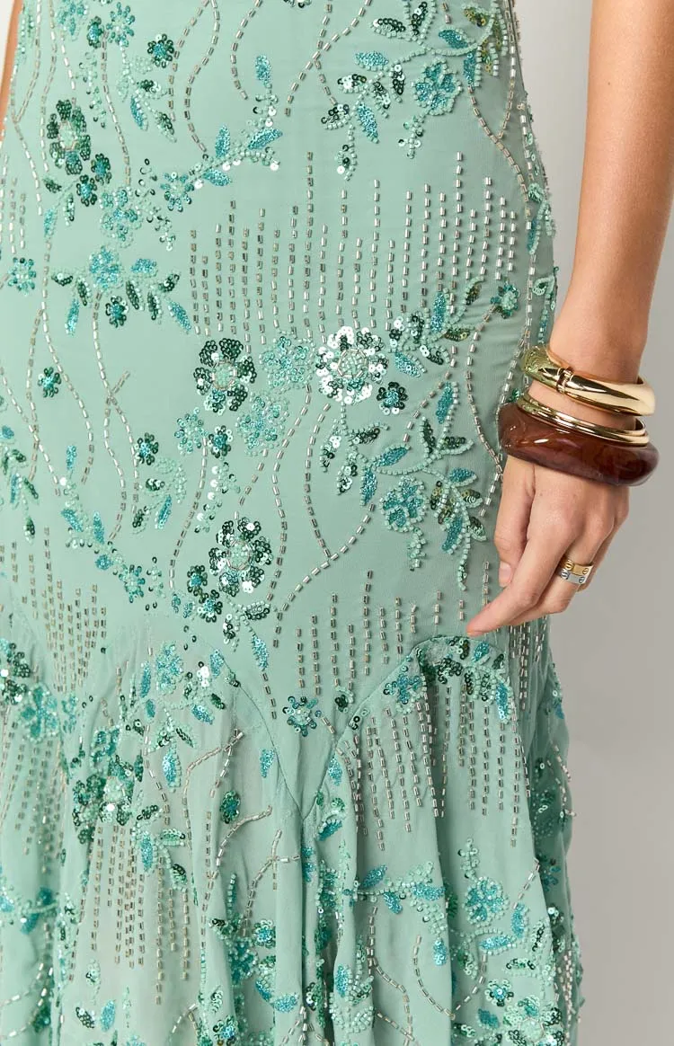 World Sequin Maxi Dress