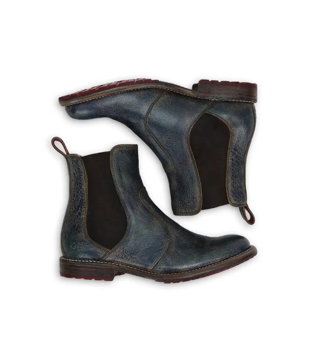 Slip-On Distressed Chelsea Boots