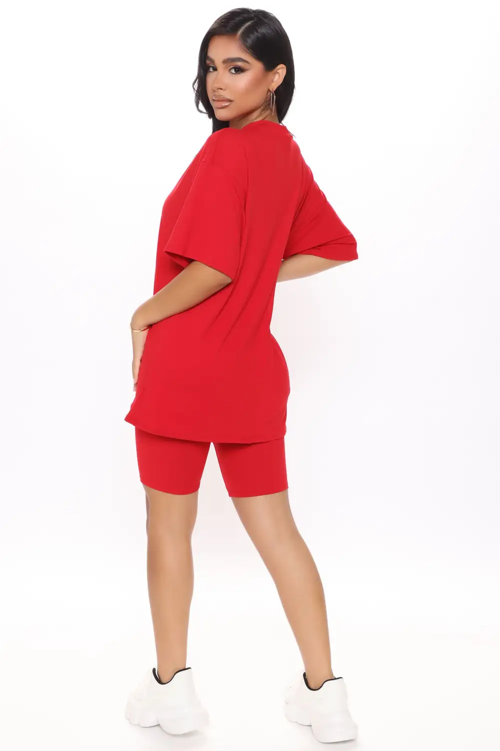 She's Limited Edition Biker Short Set - Red