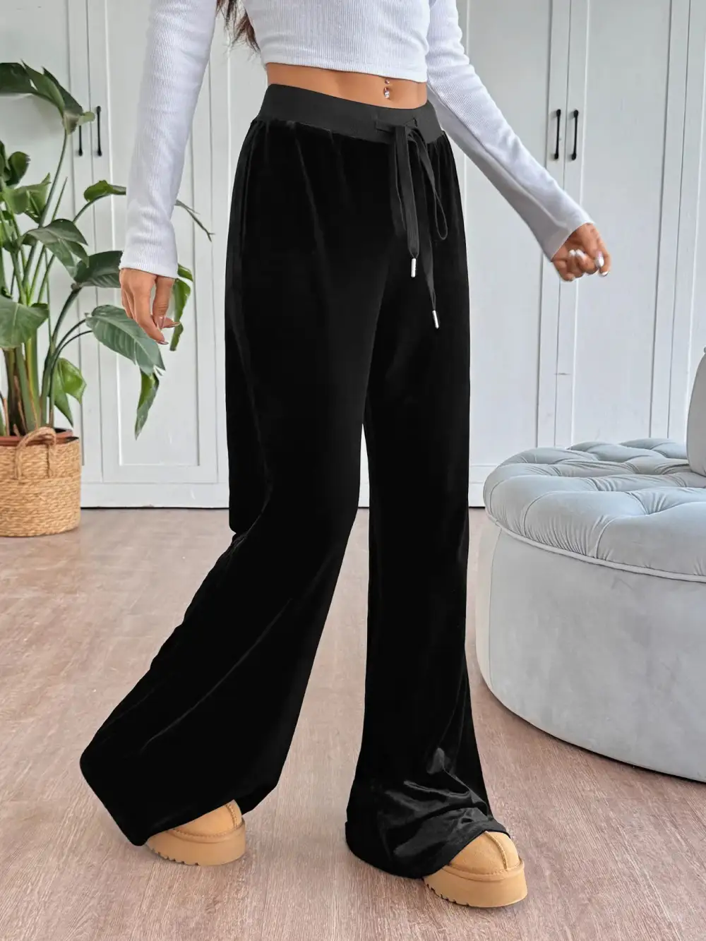 Everyday Wide Leg Drawstring Pants