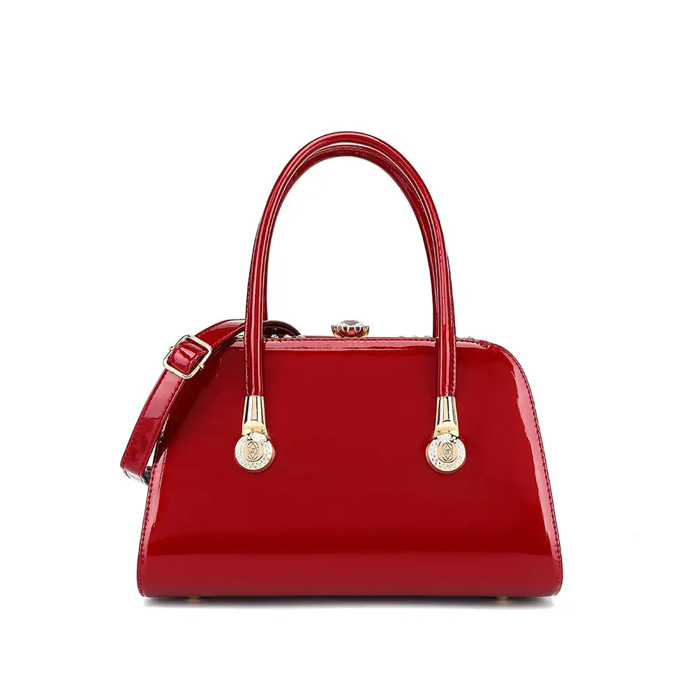 Rhinestone Frame Satchel Bag