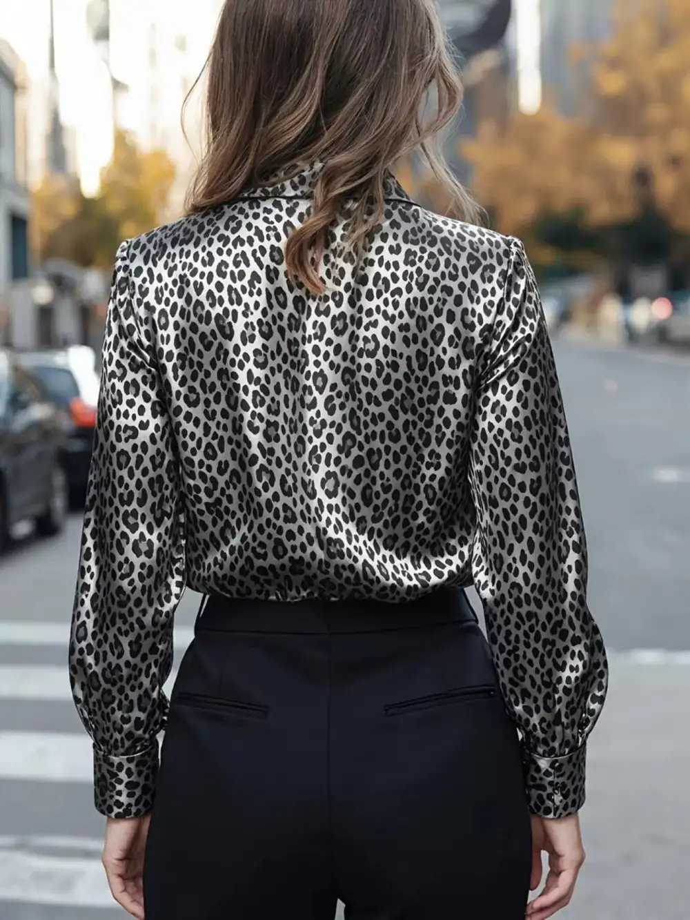 Graceful Leopard Button Up Button Up Shirt