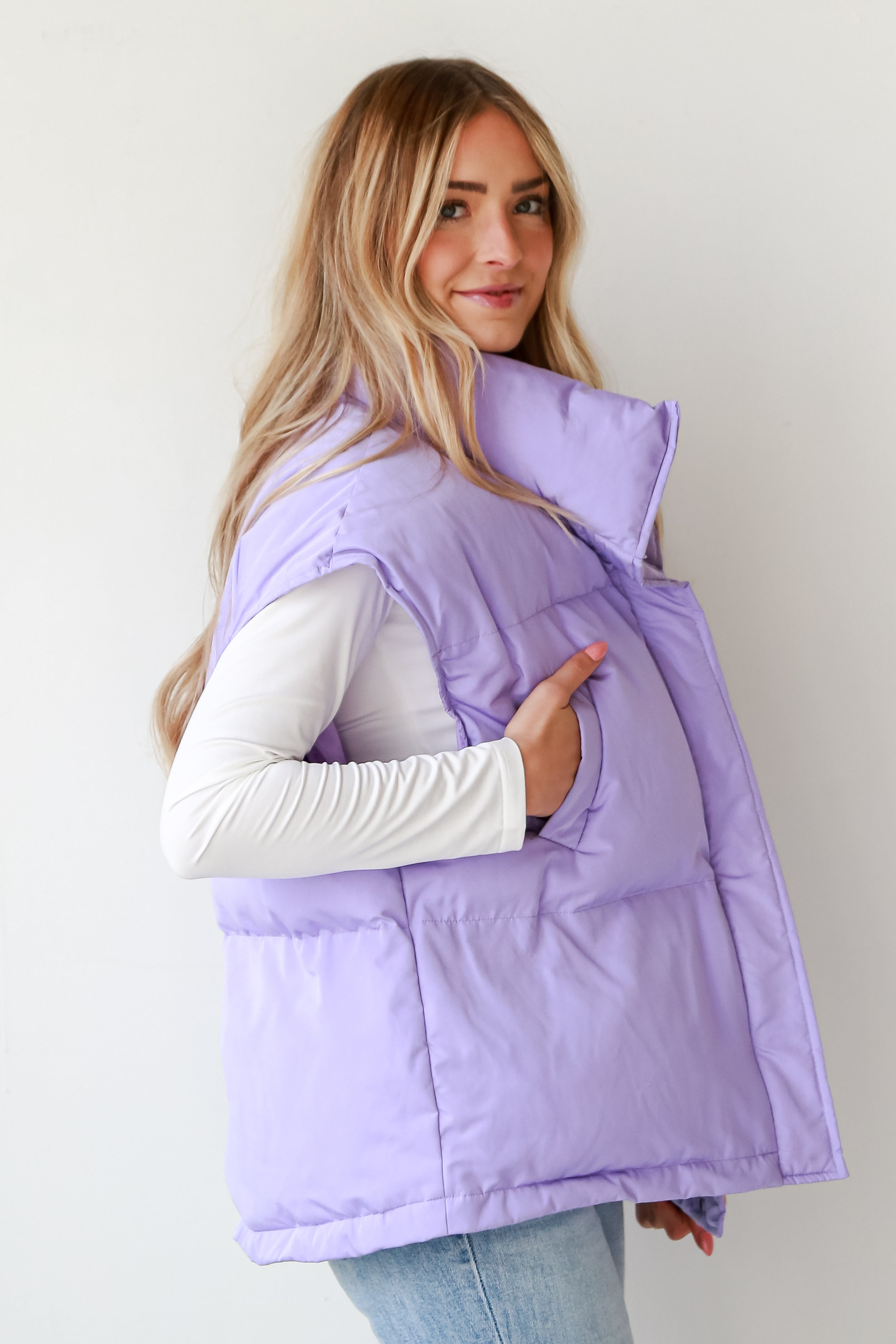 FINAL SALE - Talk That Talk Purple Puffer Vest