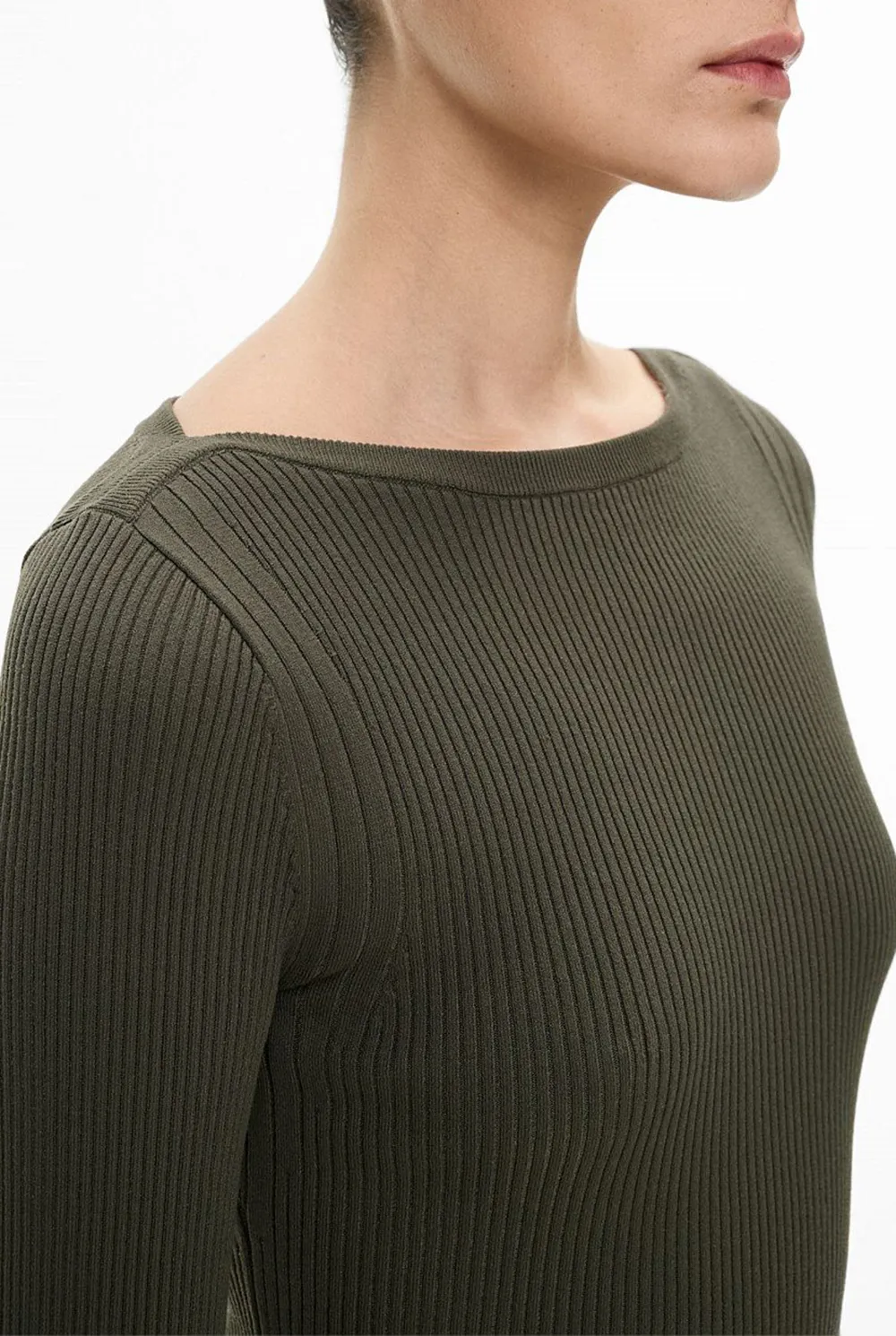 Asymmetric Hem Knitted Sweater