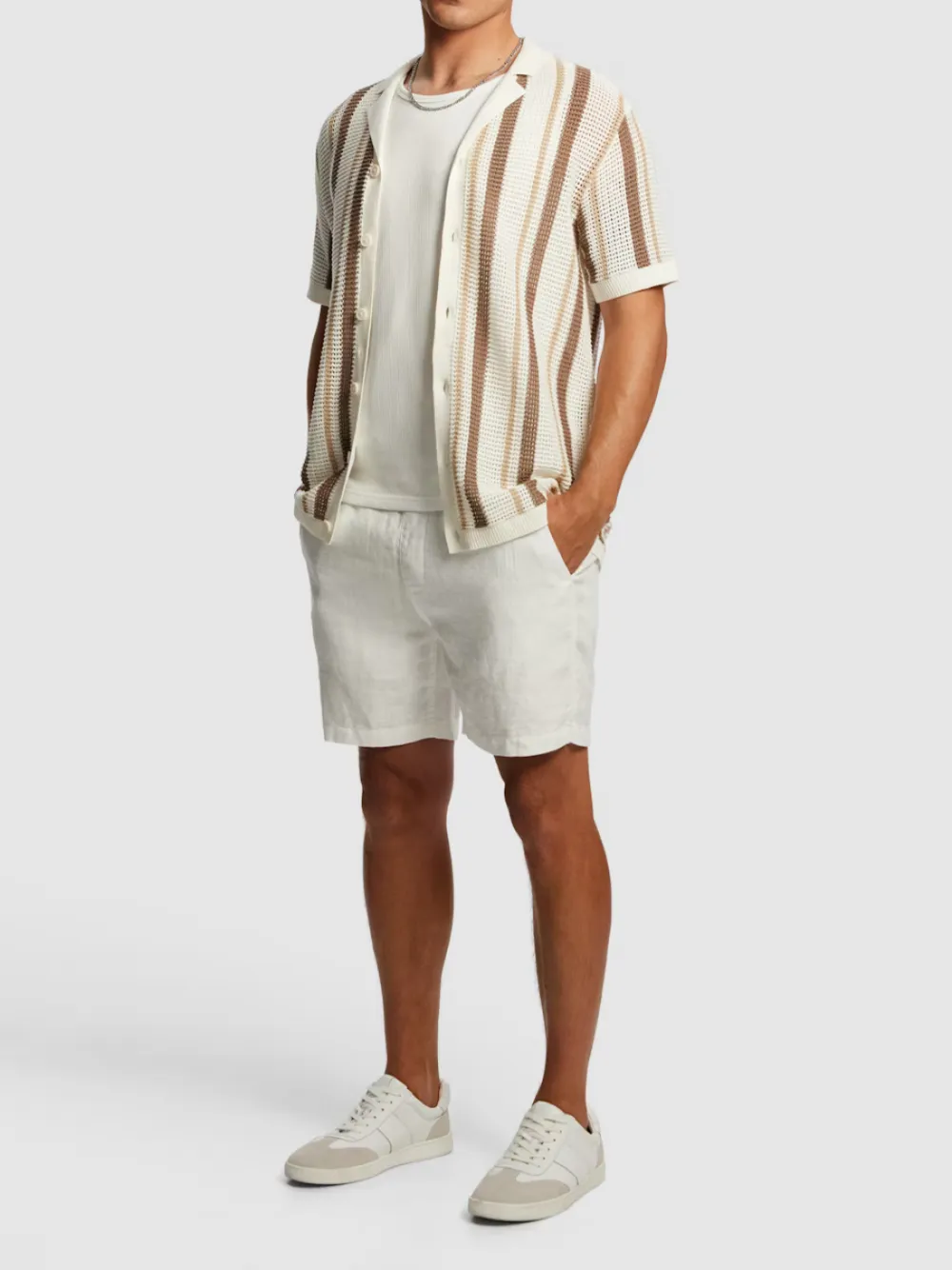 White Casual Style Short