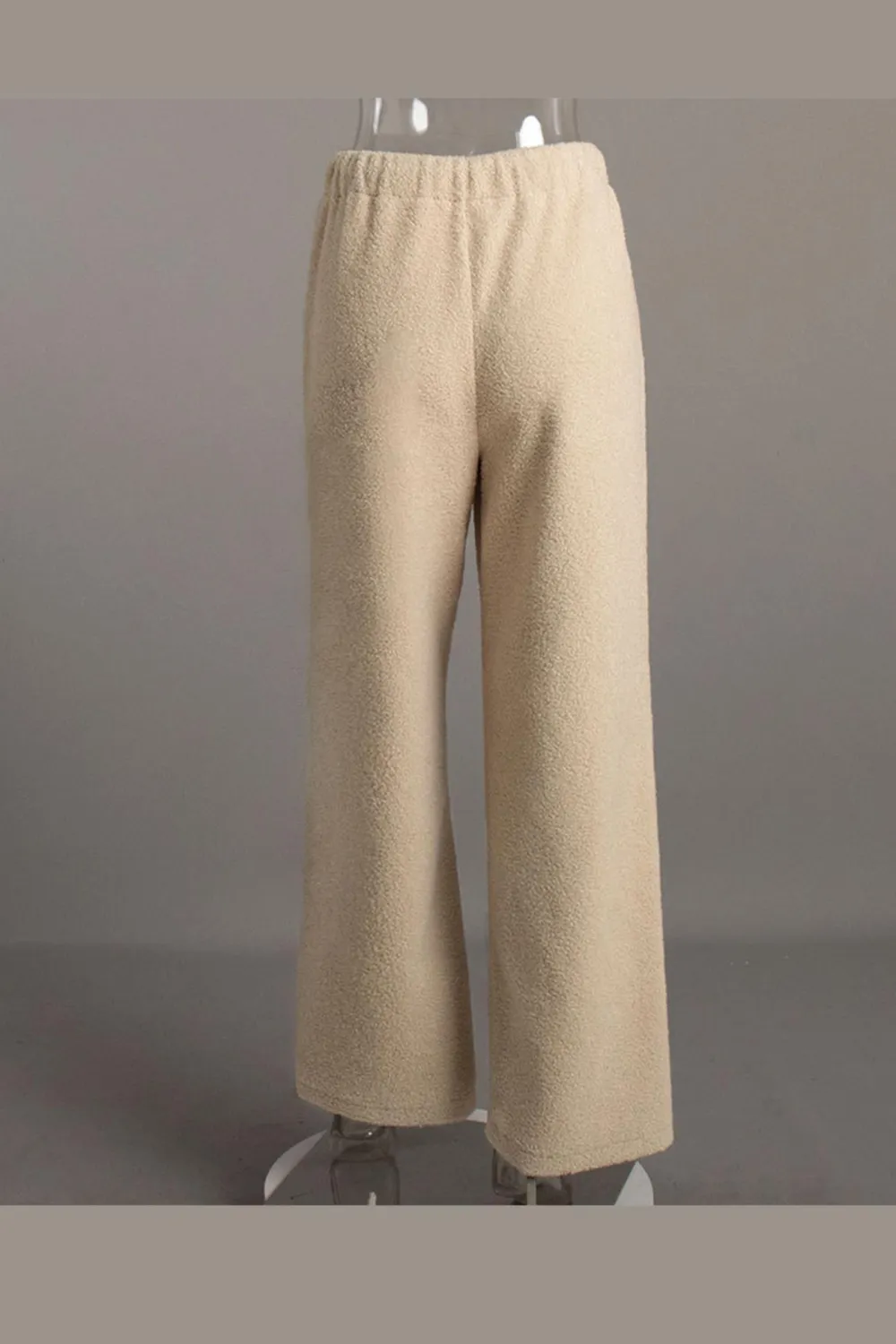 Boucle Plush Wide Leg Pants