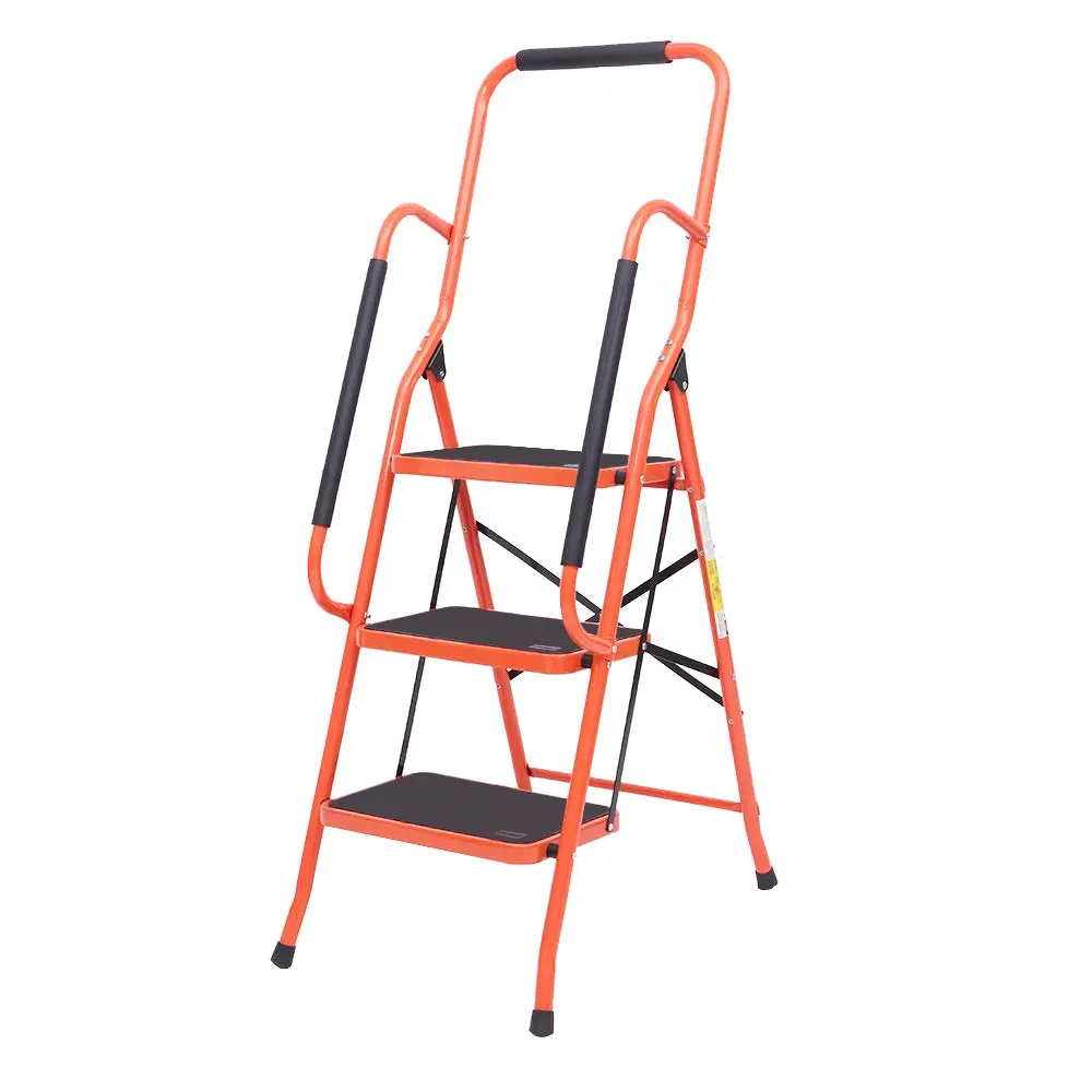 Safety Step Ladder Folding Padded Side Handrails Portable Heavy Duty Ladders 2/3/4 Step