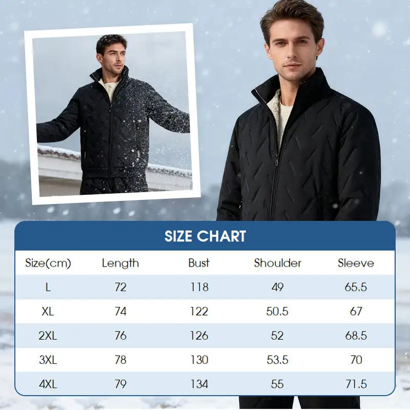 ⏰ 50% discount on season change - quality at half price!✨❄️ Men's Stylish Warm Jacket & Pants Two-Piece Set