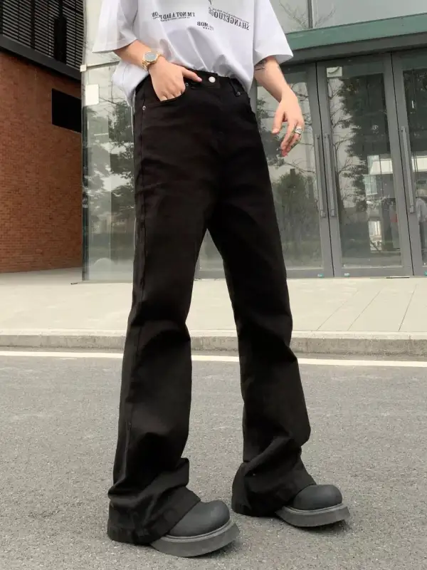 Men's High Waisted Flare Leg Pants