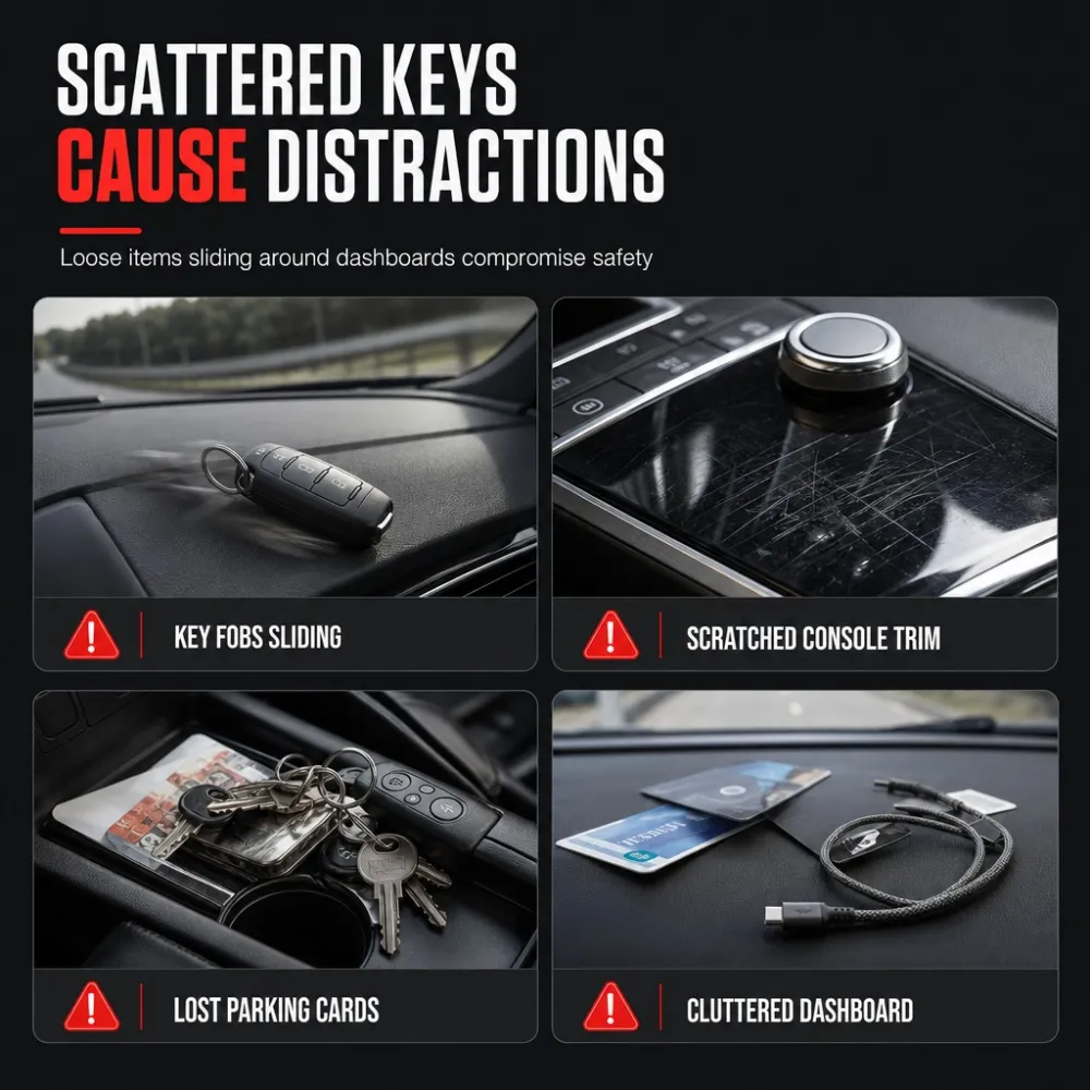 Car Key Fob Holder with Hook