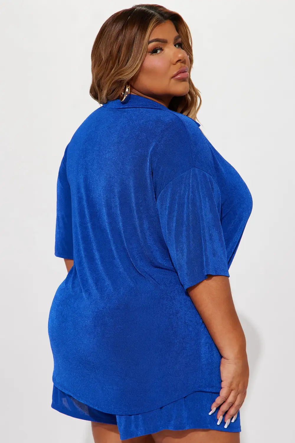 Lorenza Slinky Short Set - Royal