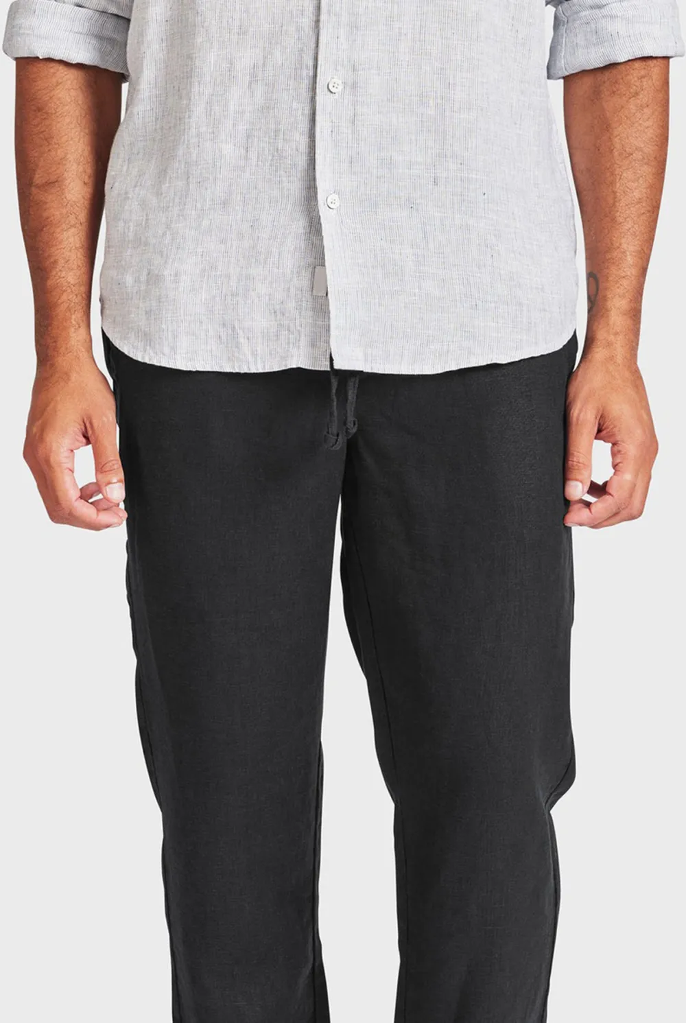 Riviera Linen Pant-black