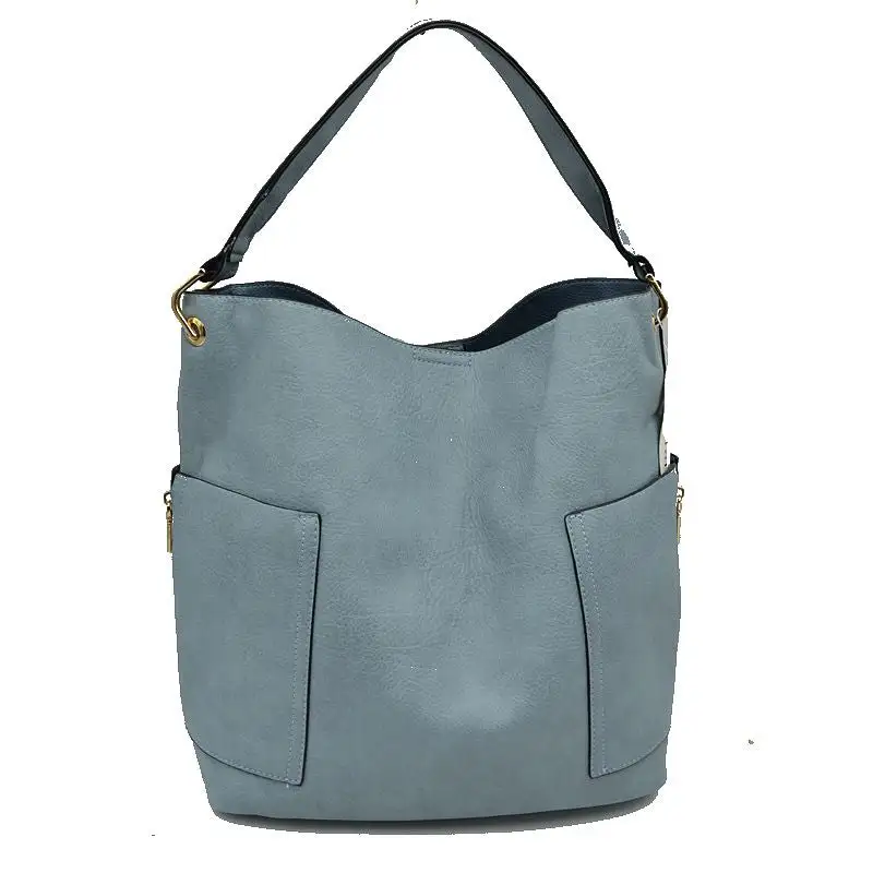 Pocket Bucket Satchel Bag