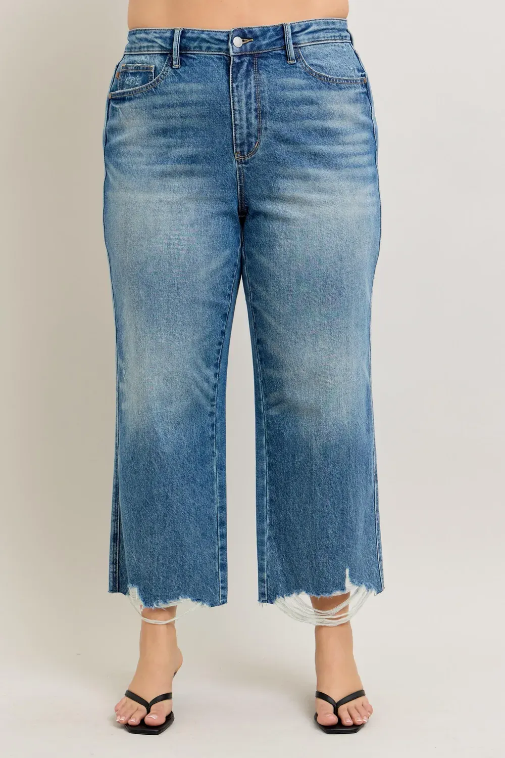 Soft And Breathable Simple Slim-Fit Blue Trousers