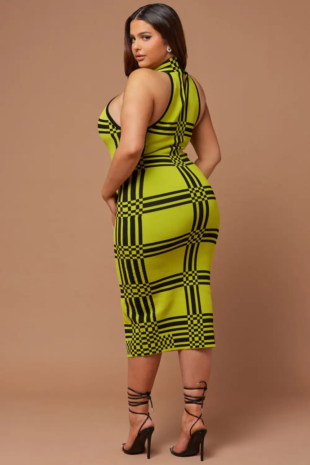Donna Knit Midi Dress - Chartreuse