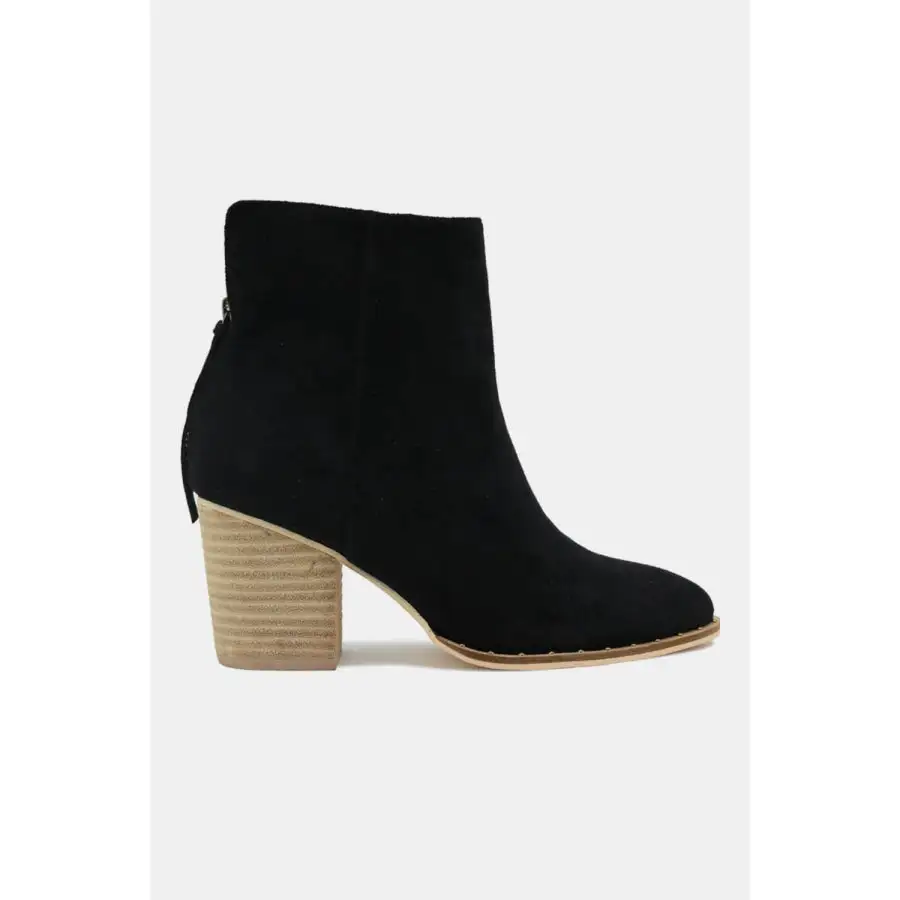 Suede Pointed-Toe Ankle Booties Shoes