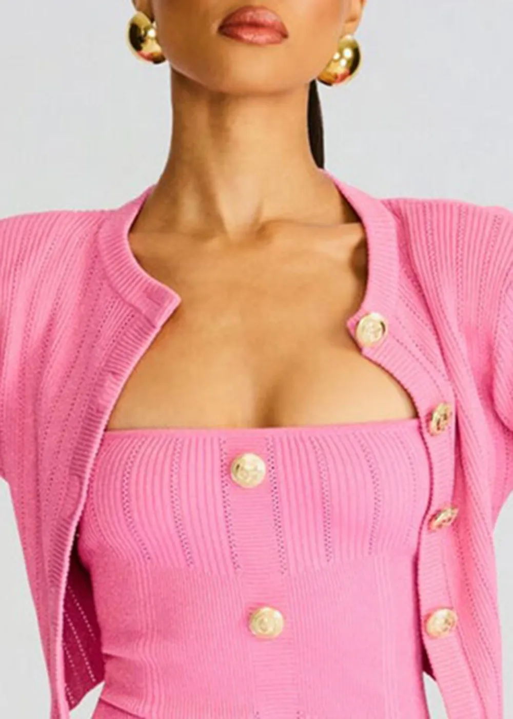 Knit Cropped Cardigan Jacket