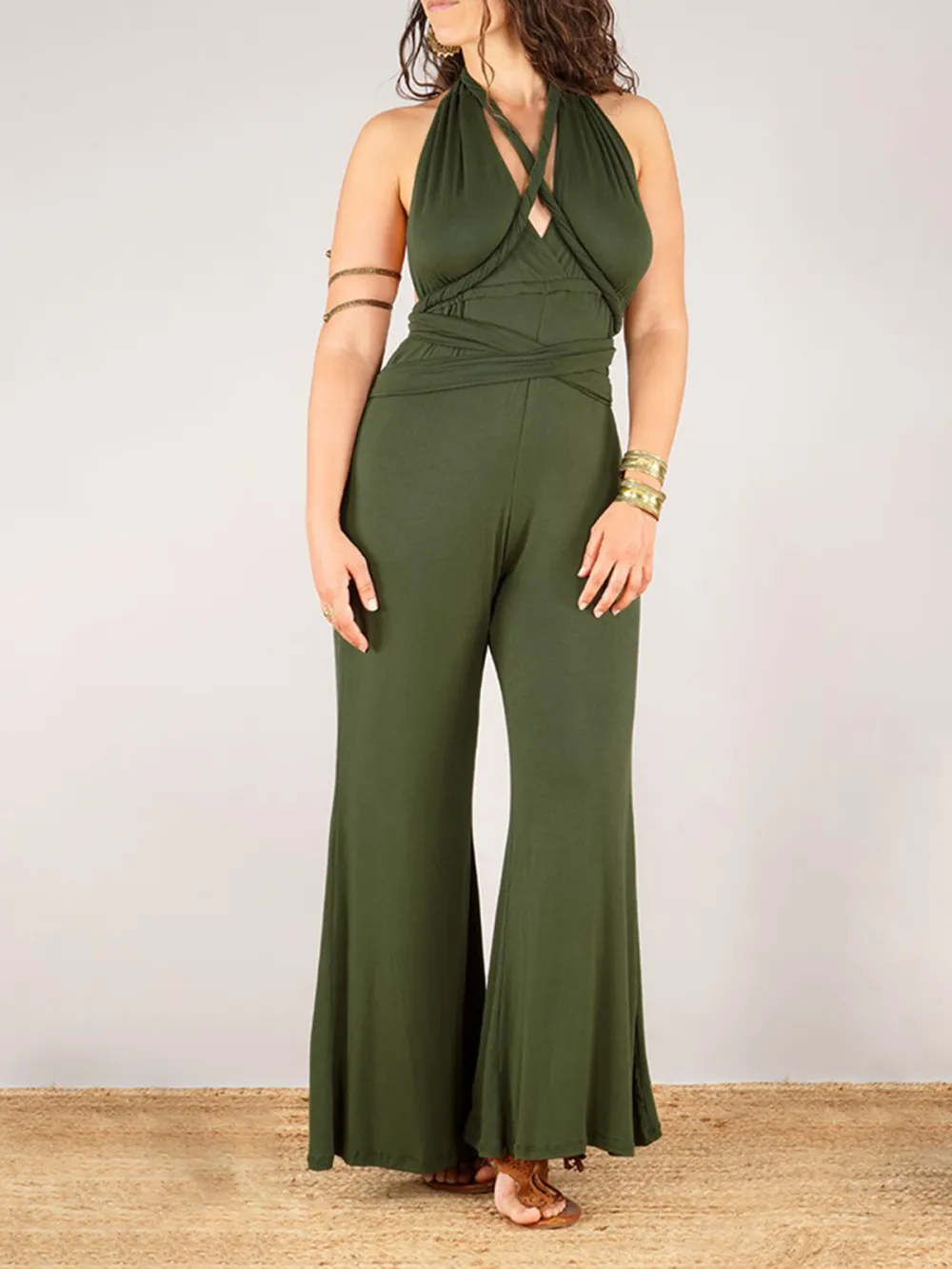 Cross Halter Jumpsuit