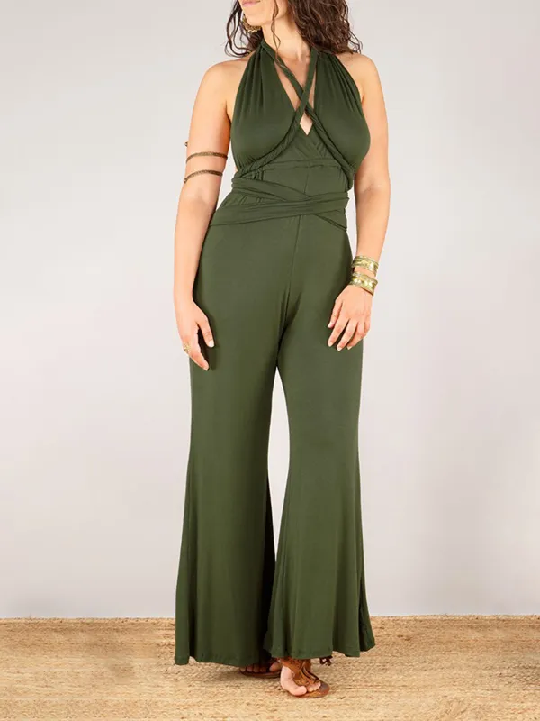 Cross Halter Jumpsuit