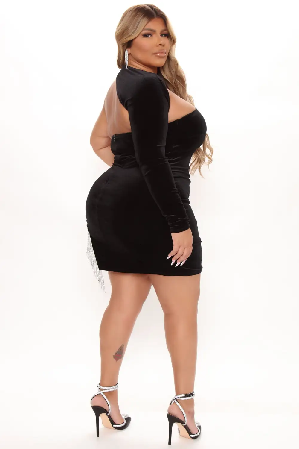 Sway With Me Velvet Mini Dress - Black