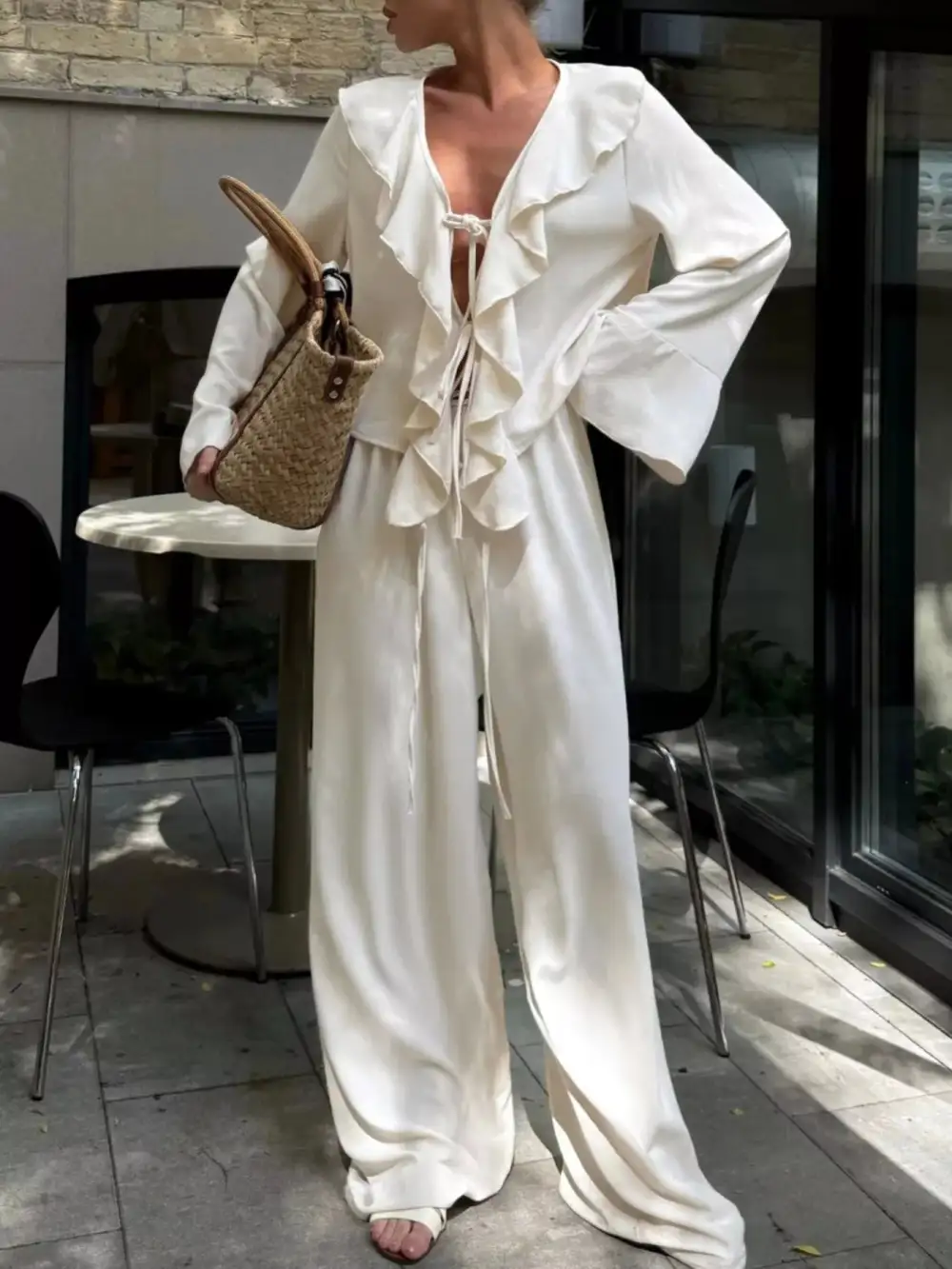Ruffle Trim Jumpsuit