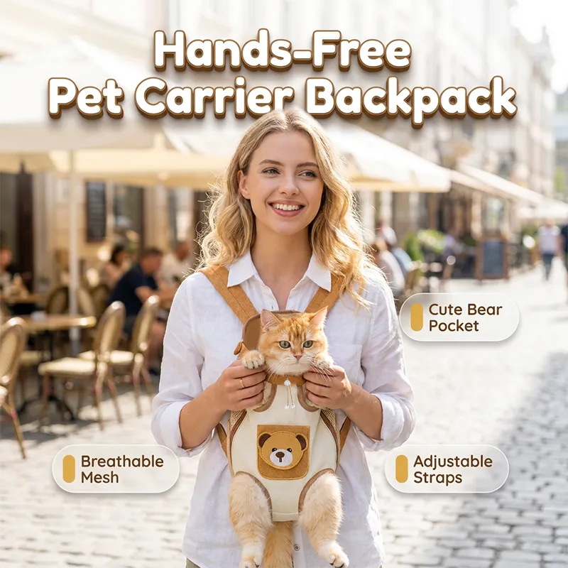 Pet Carrier Backpack - Portable Outdoor Travel Bag