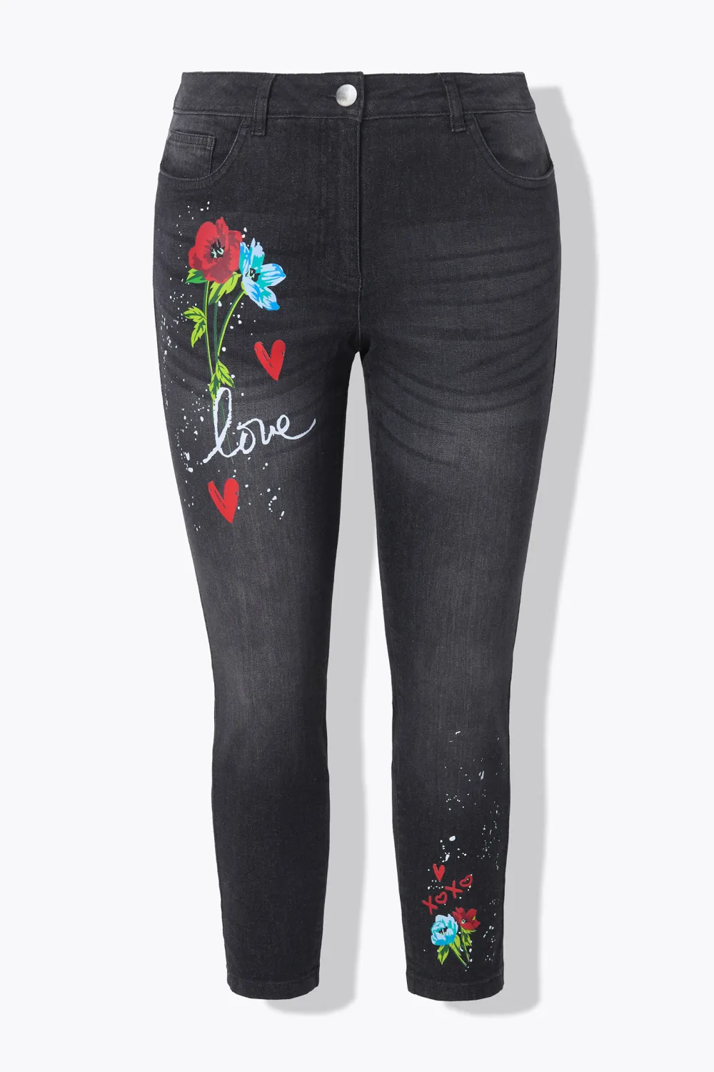 Love Flower Printed Jeans