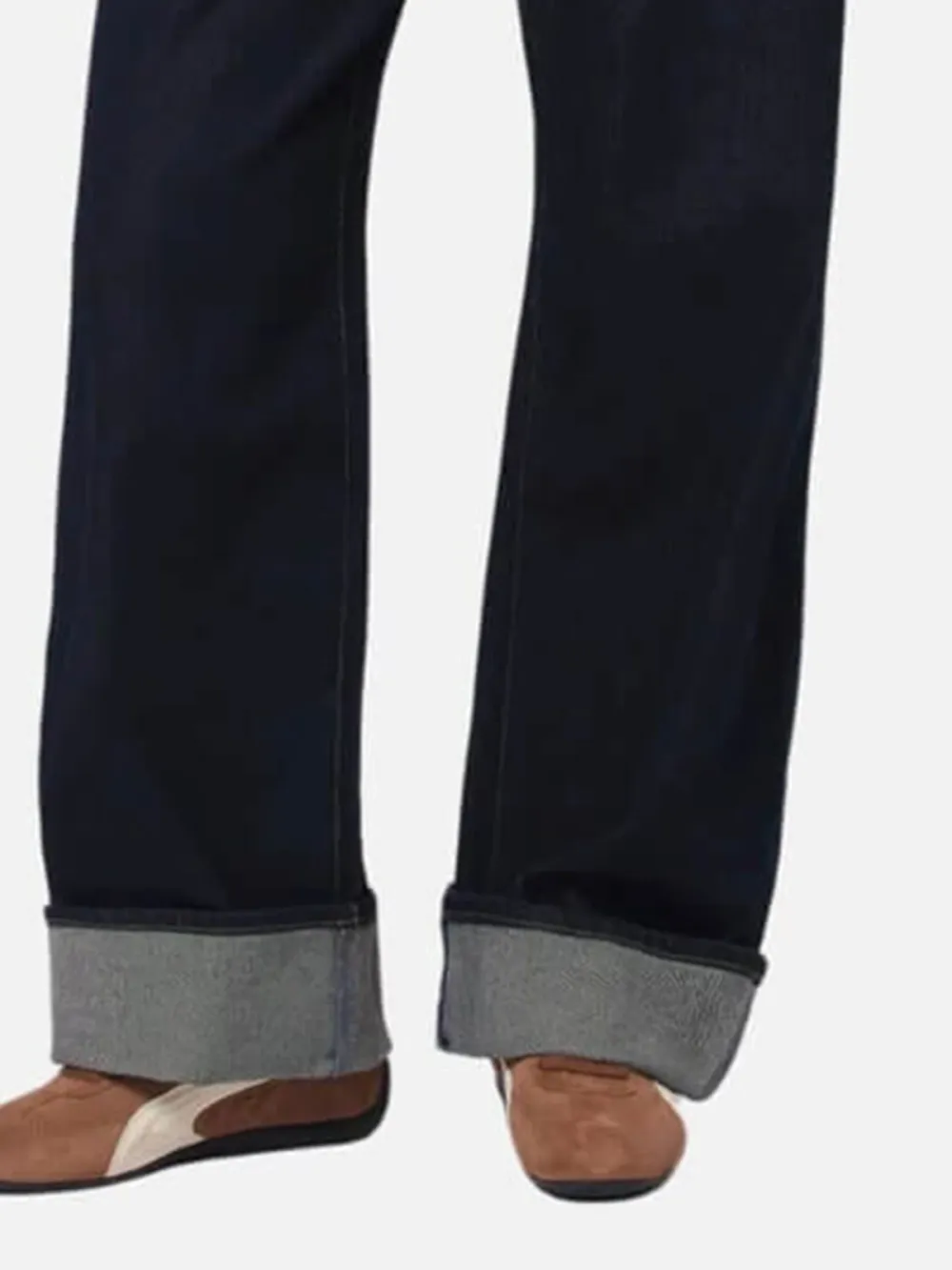 Rolled Mid-Waist Straght Jeans