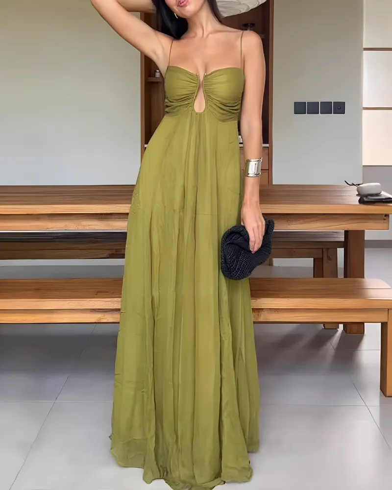 Easy Fit Sleeveless Maxi Soft Drape Dress
