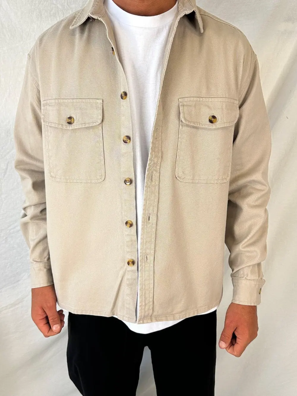 Casual Versatile And Comfortable Tan Shirt