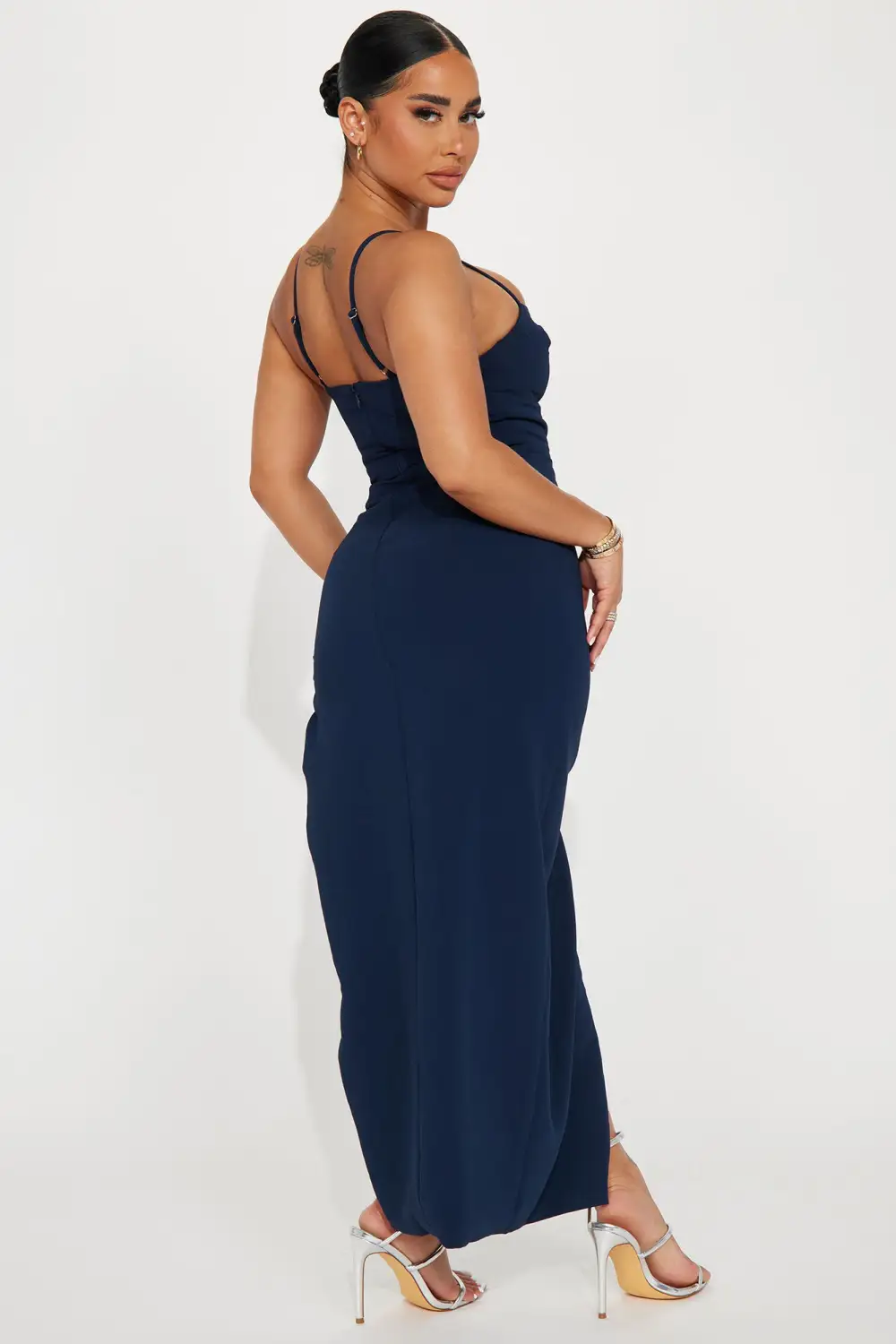 Kayla Sweetheart Maxi Dress - Navy