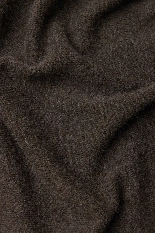 Cocoa Brown Merino Wool Scarf