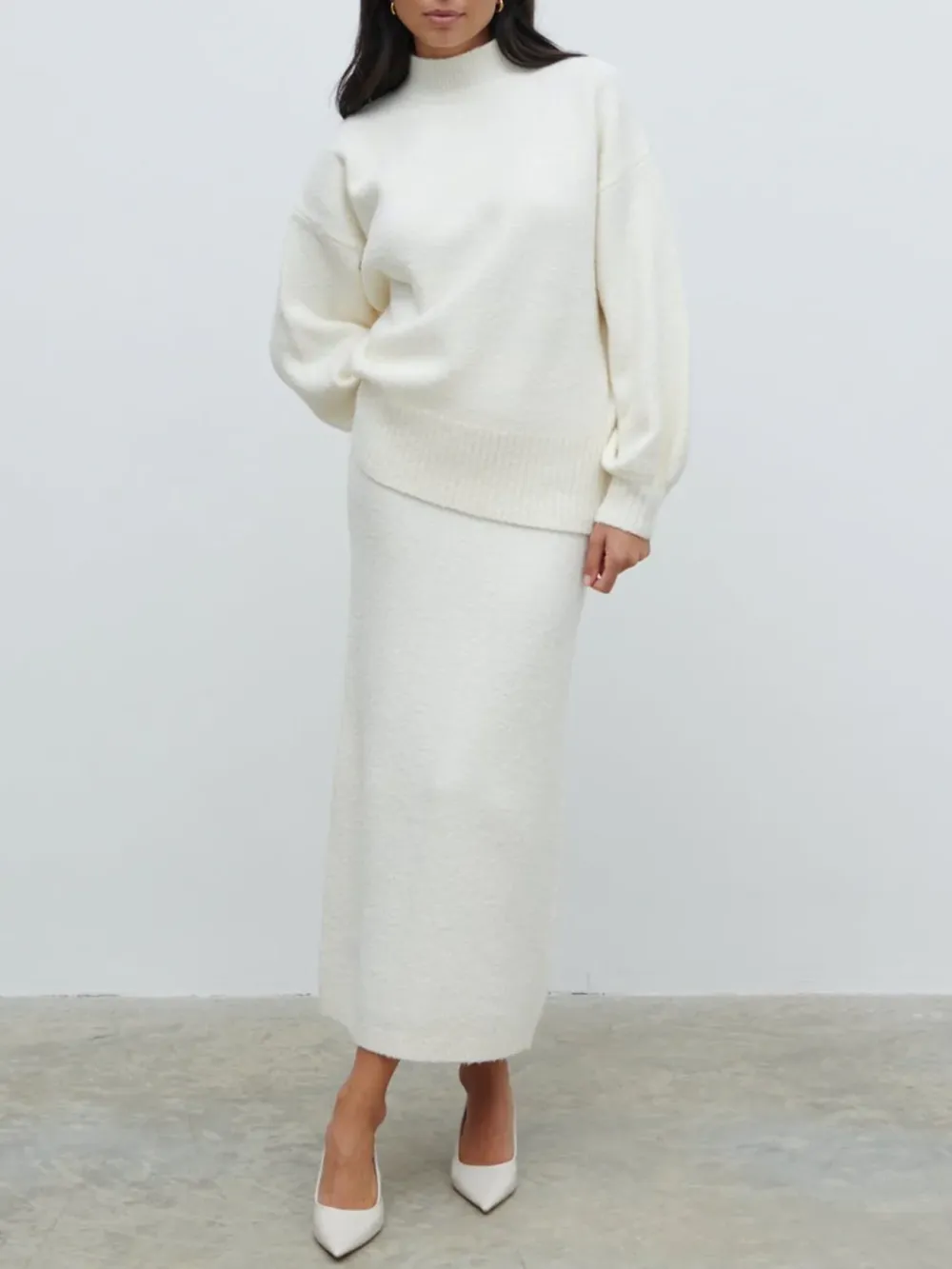 Balloon Sleeve Knit Jumper