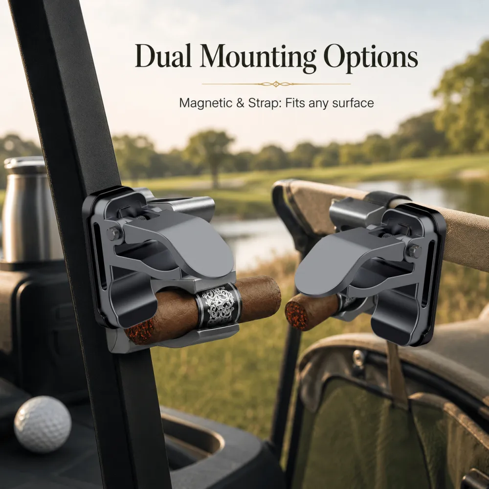 Magnetic Metal Cigar Holder Golf Cart Cigar Stand Fits 36-70 Ring Gauge Amazon Best Seller Export