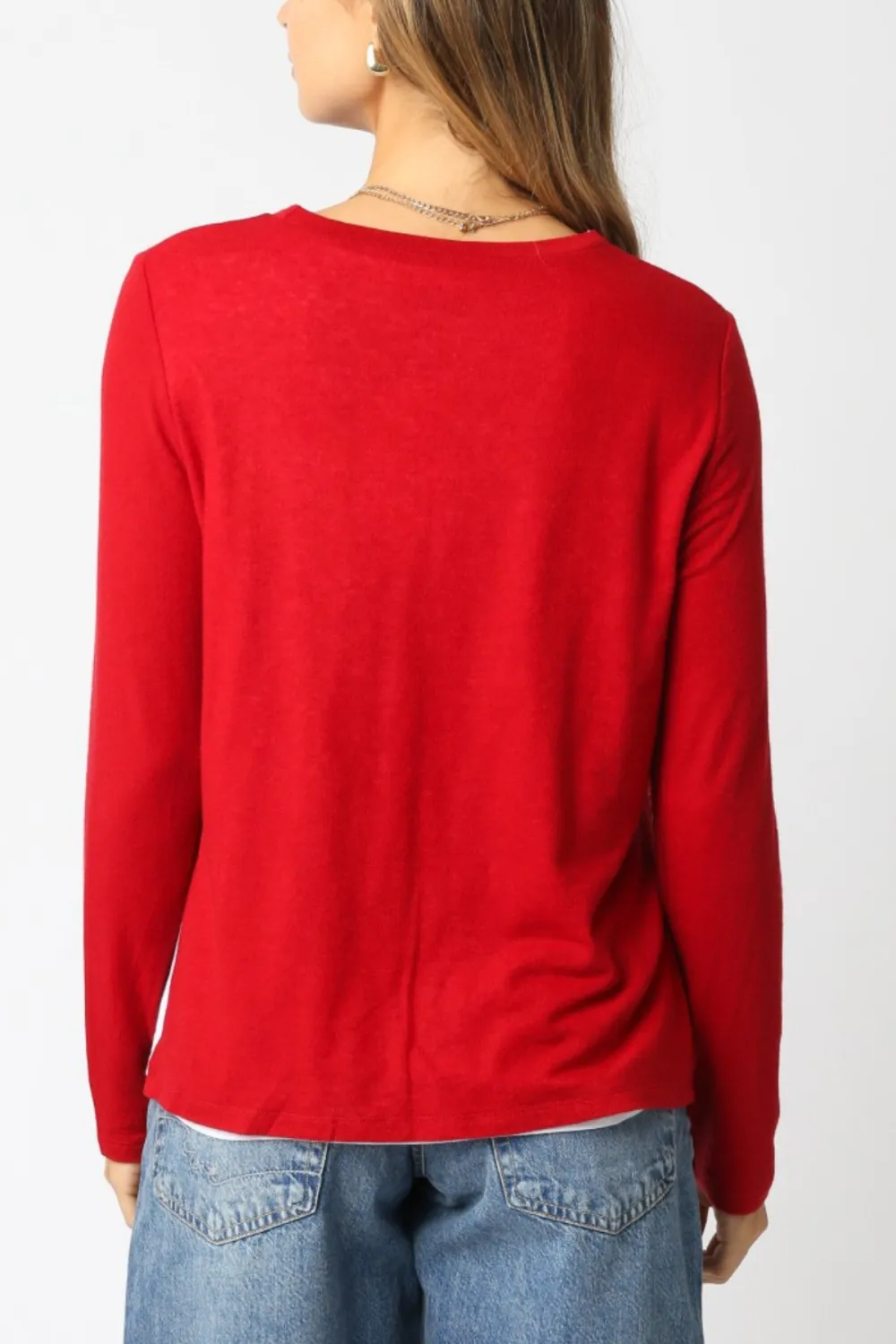 Long Sleeve Lined Long Top