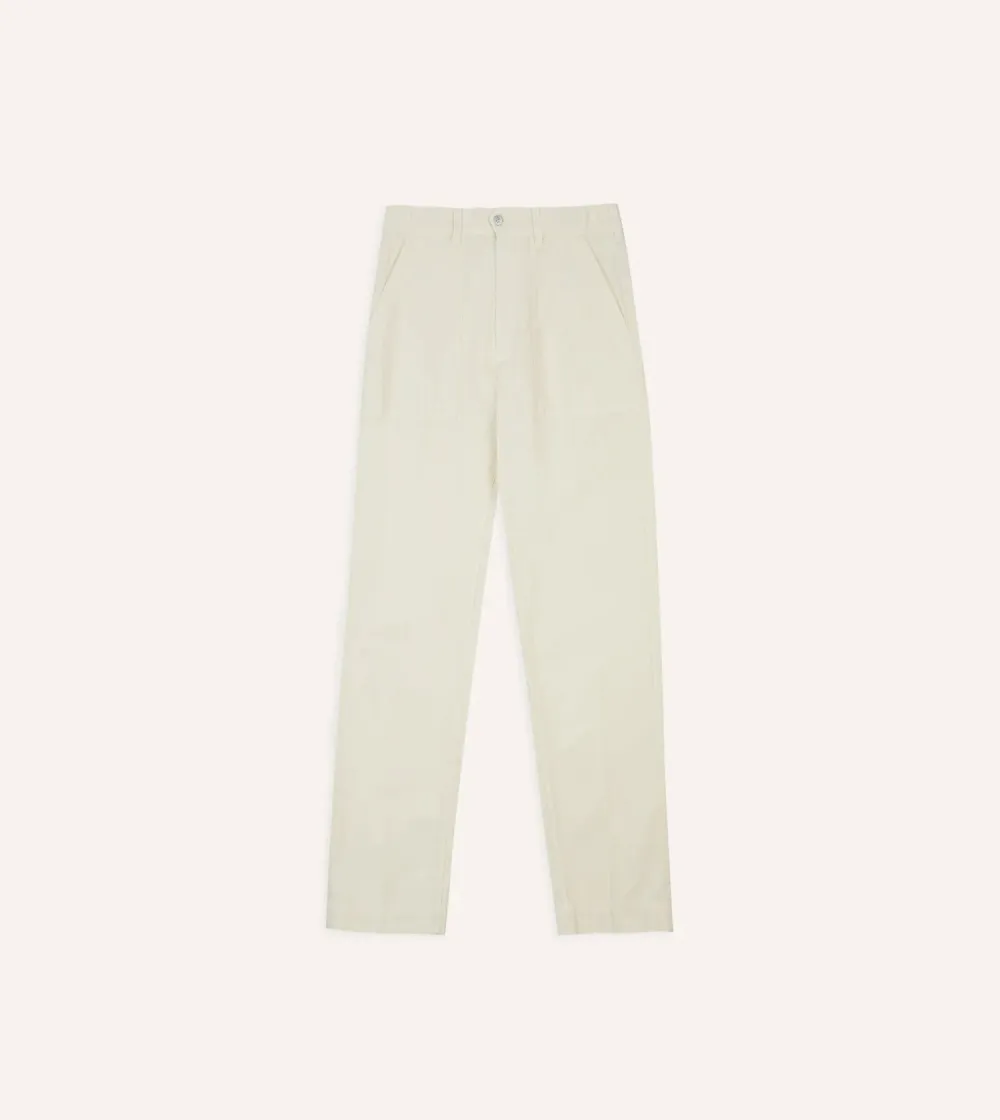 Bleach Wash Selvedge Denim Five-Pocket Jeans