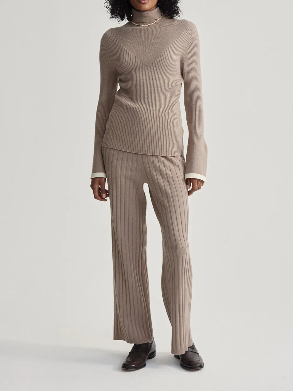 Rib Knit High-Neck Top